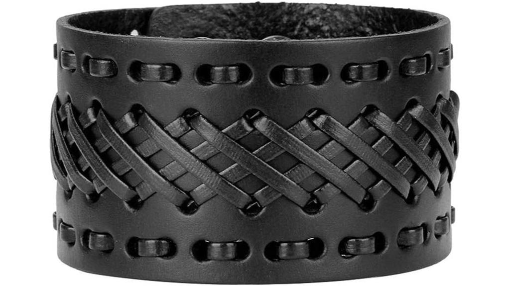 men s punk leather wristbands
