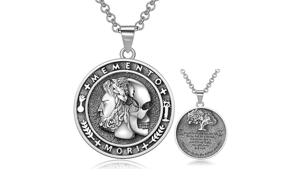 men s silver memento necklace