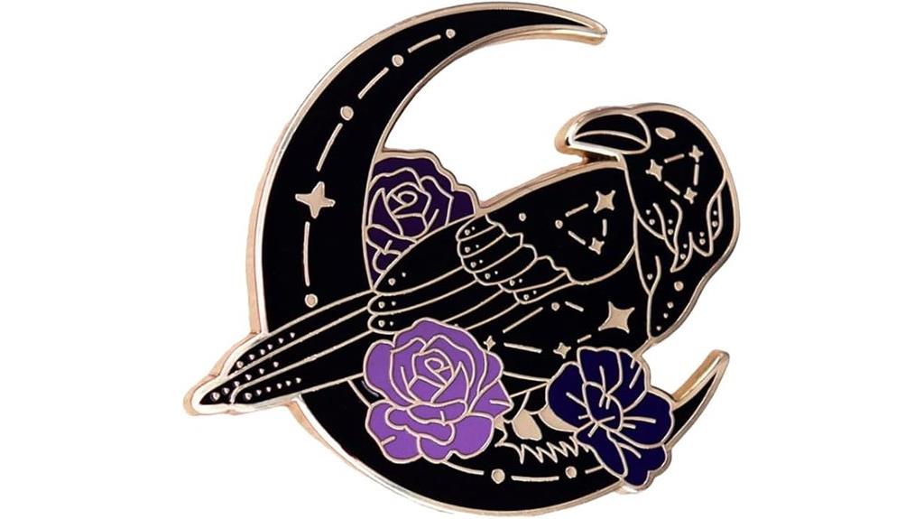 moon and rose badge