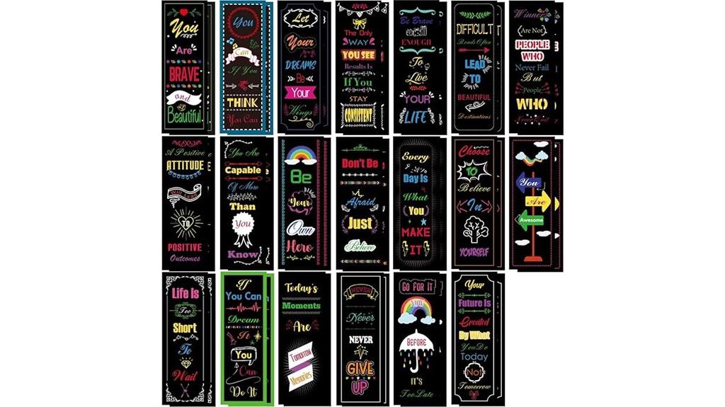 motivational bookmarks set