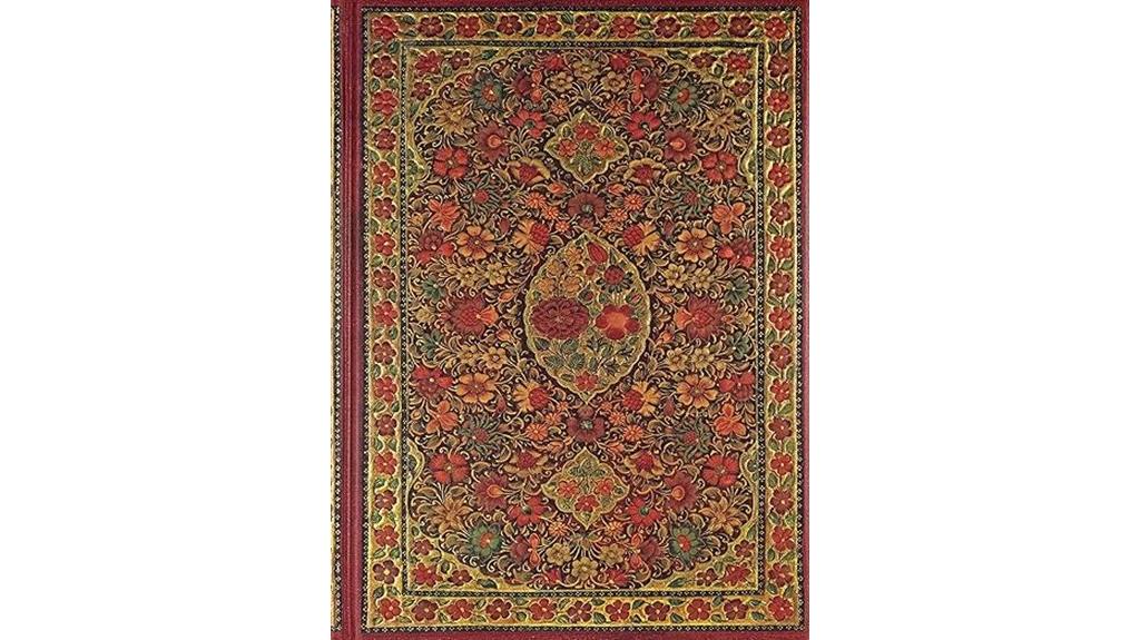 ornate gold flower journal