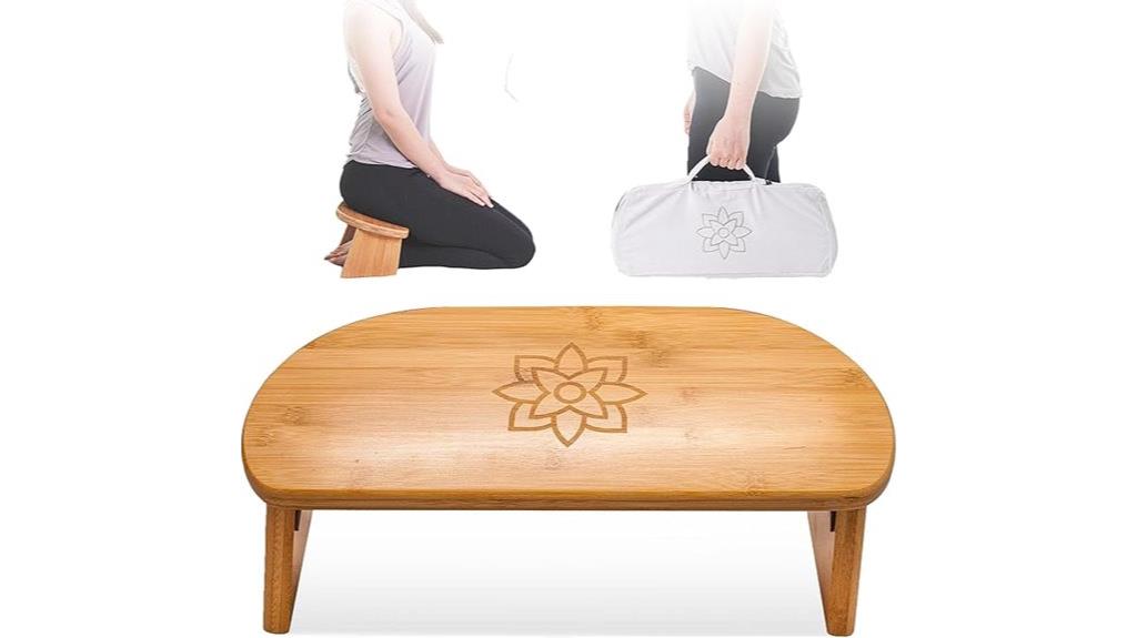 portable meditation bench with bag
