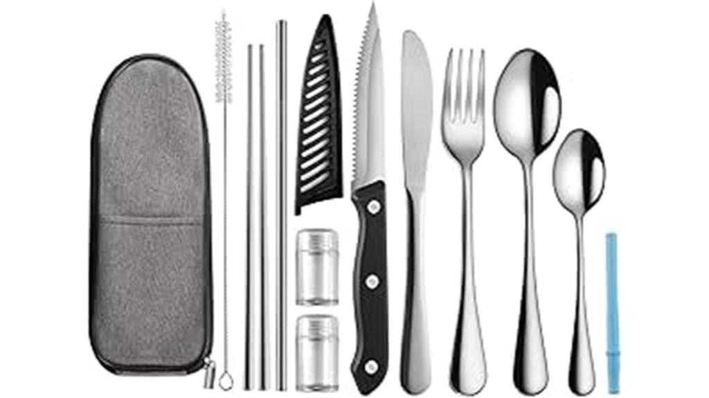 portable stainless steel utensils