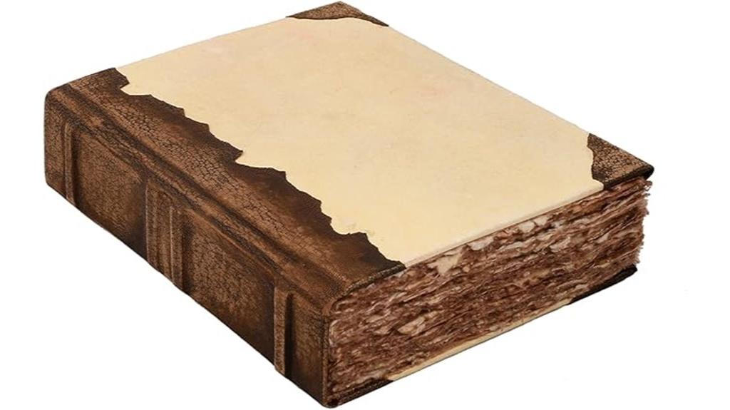 rustic brown leather journal