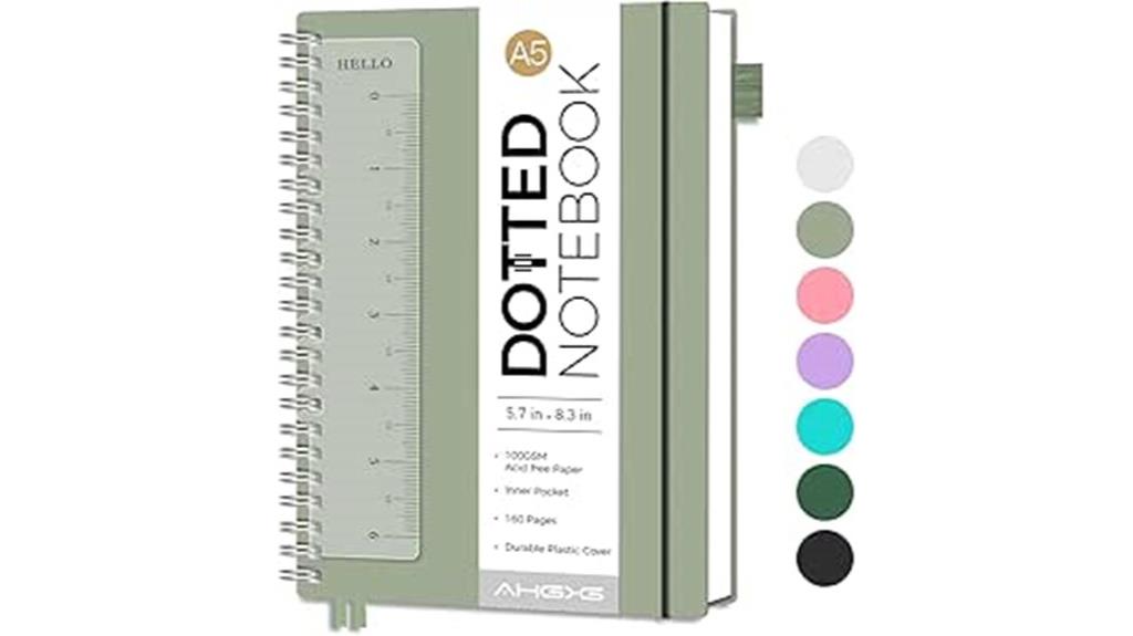 sage green dot journal
