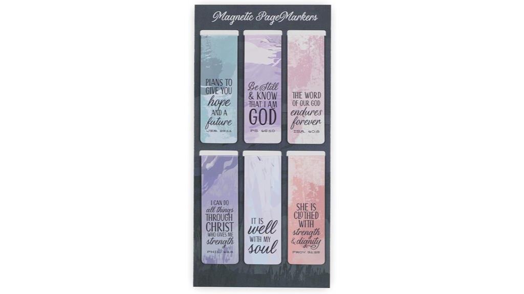 set of 6 scripture bookmarks