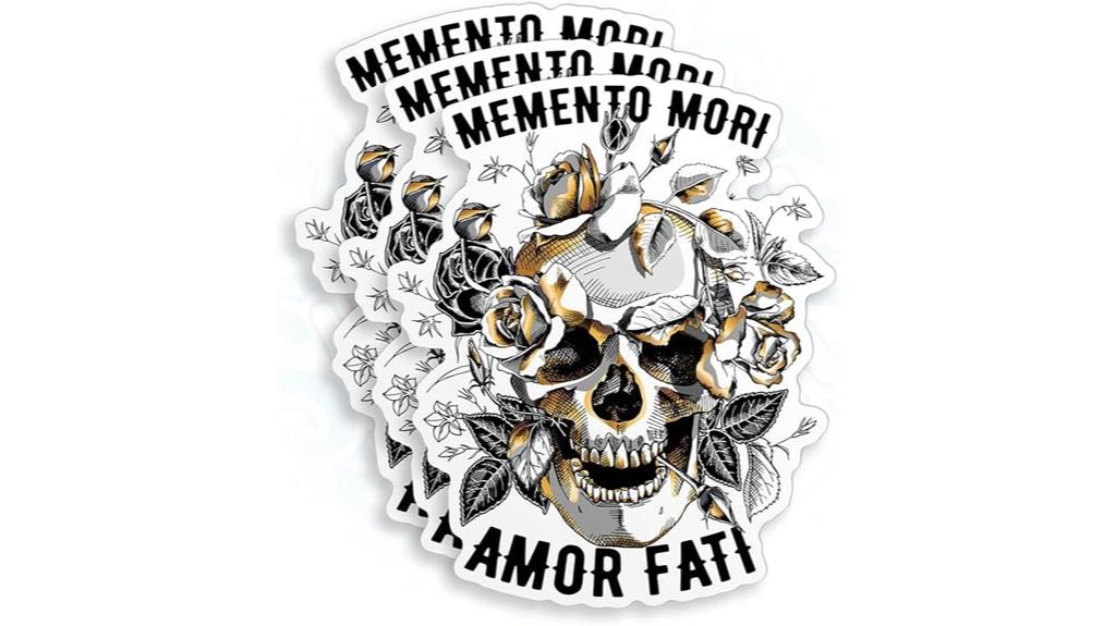 skull roses vinyl stickers