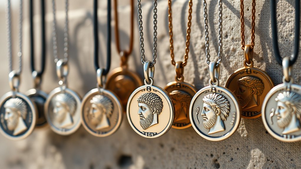 stoic coin pendant jewelry