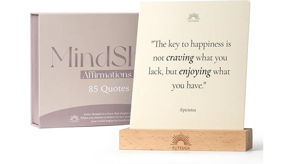 stoic quote cards with stand