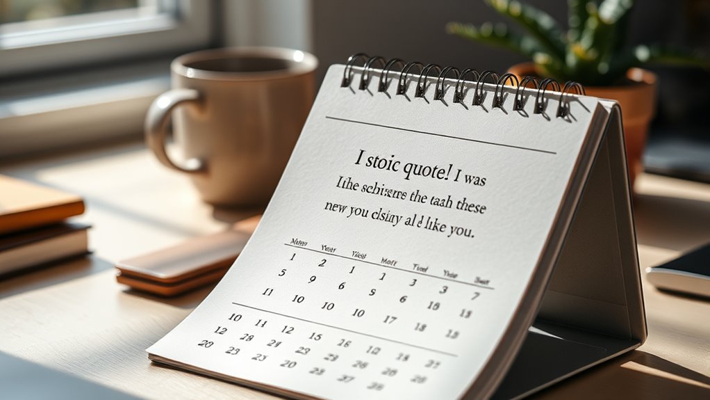 stoic quotes desk calendar