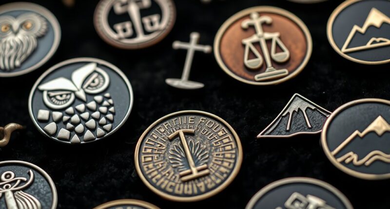stoic virtue enamel pins