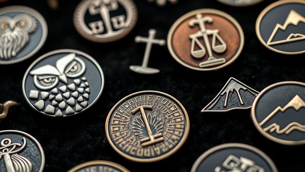 stoic virtue enamel pins