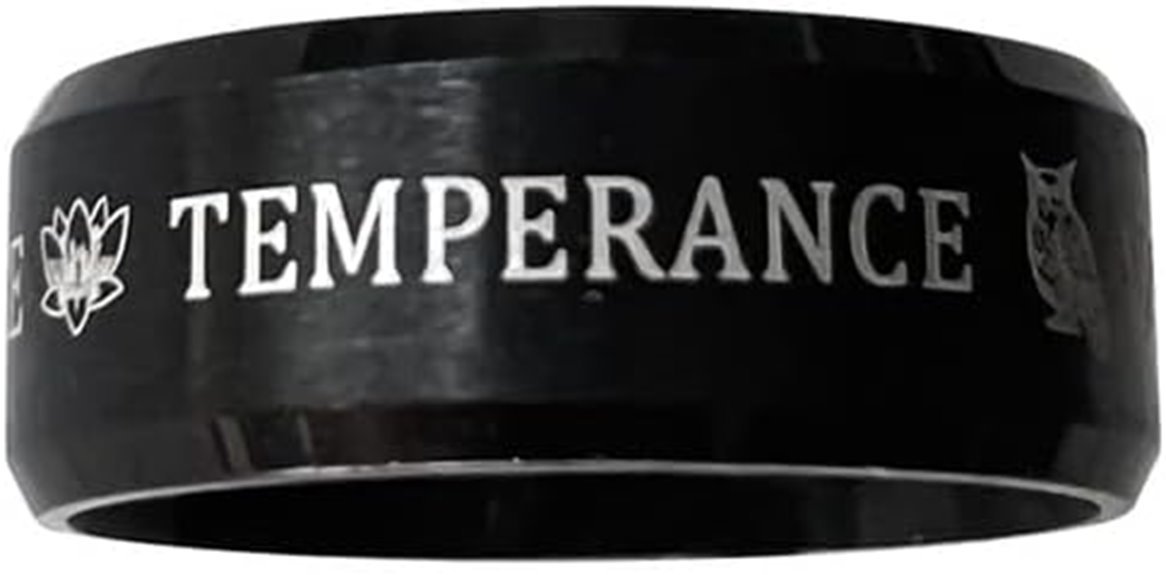 stoic virtues stainless steel ring