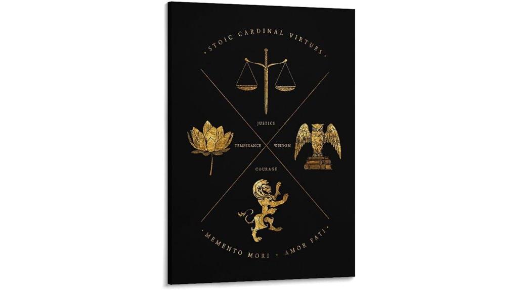 stoic virtues wall art