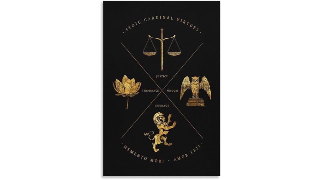 stoic virtues wall art
