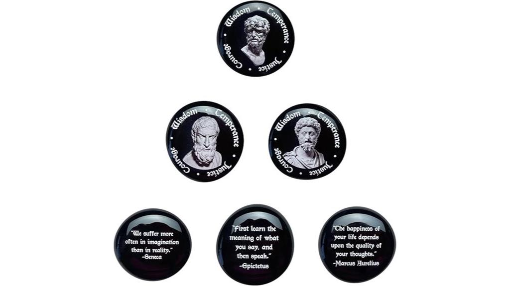 stoic wisdom glass stones