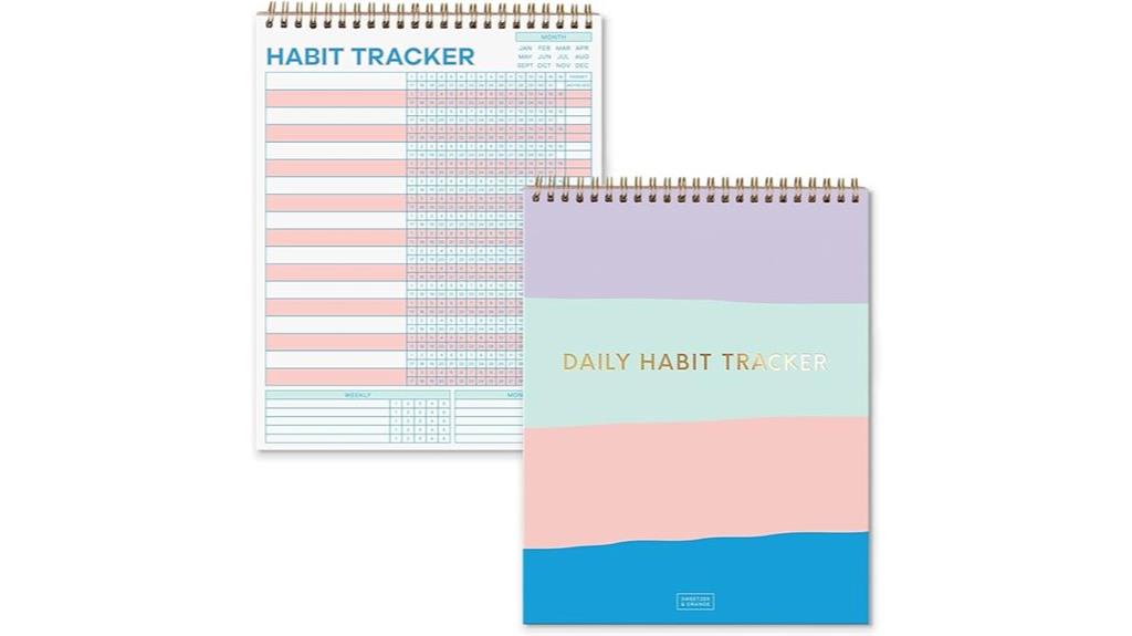 striped 24 month habit calendar