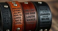 top leather cuffs with quotes