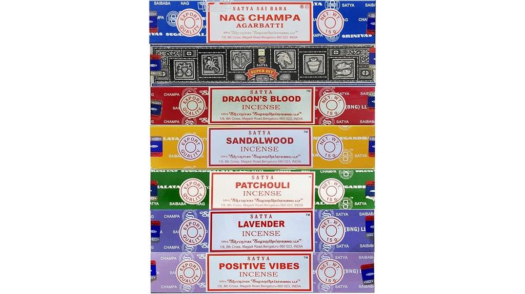 variety of incense scents