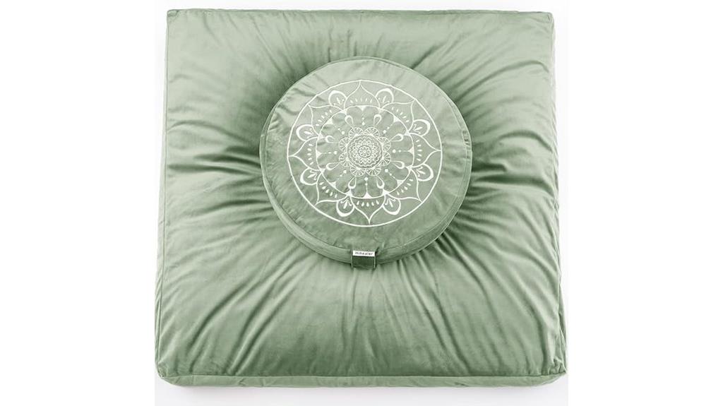 velvet large meditation cushion