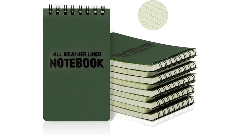 waterproof memo notebook pack