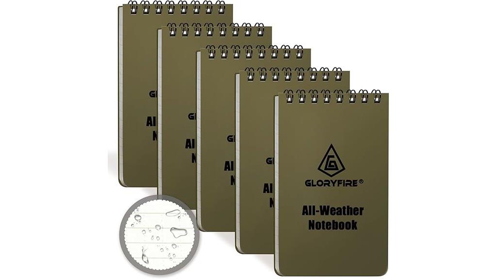 waterproof tactical notebook set