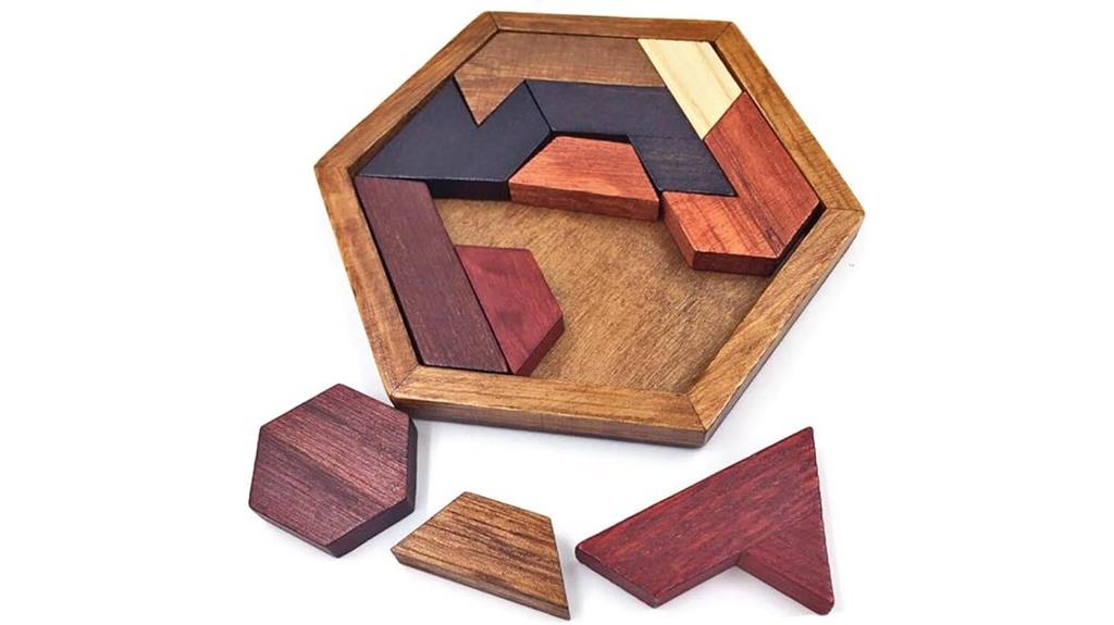 wooden hexagon puzzle game