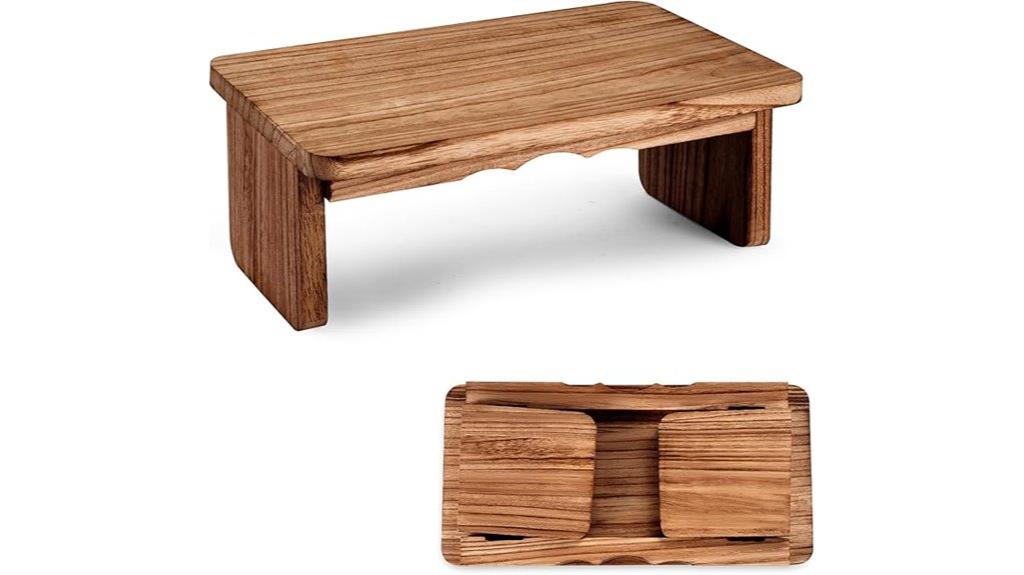 wooden zen yoga bench