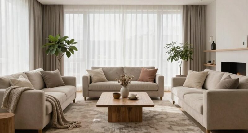 calm living room furniture