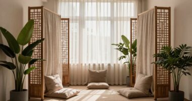 meditation space room dividers