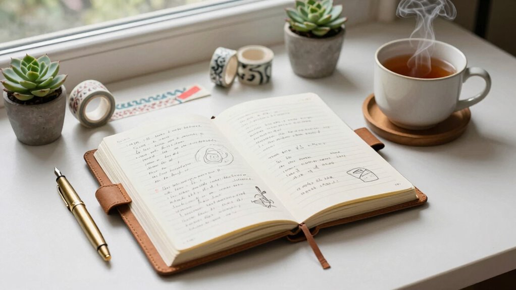 organized inspiring journaling space