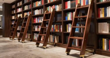 top rolling library ladders