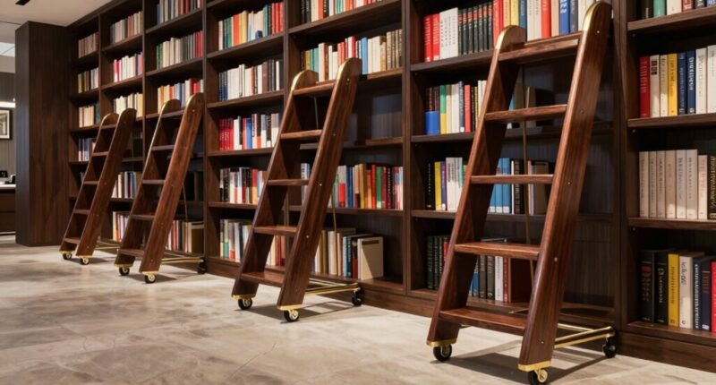 top rolling library ladders