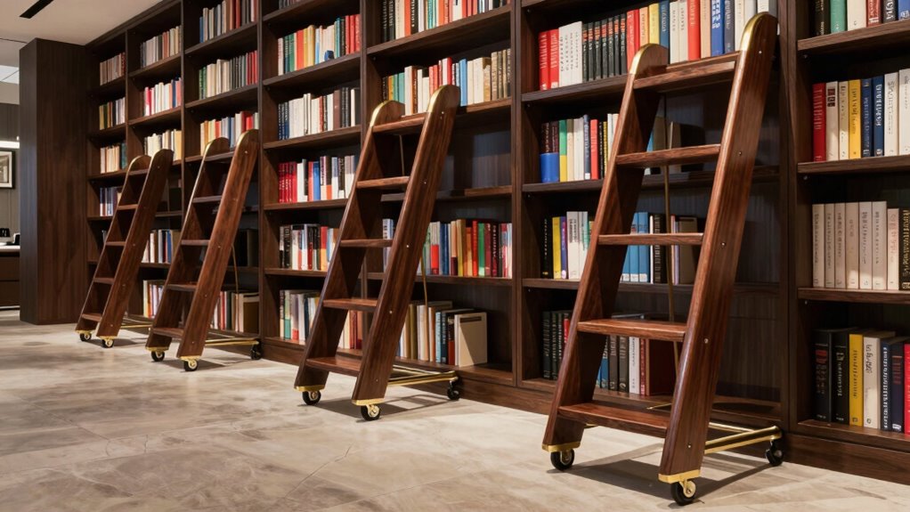 top rolling library ladders