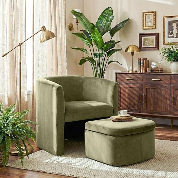 velvet chair with storage