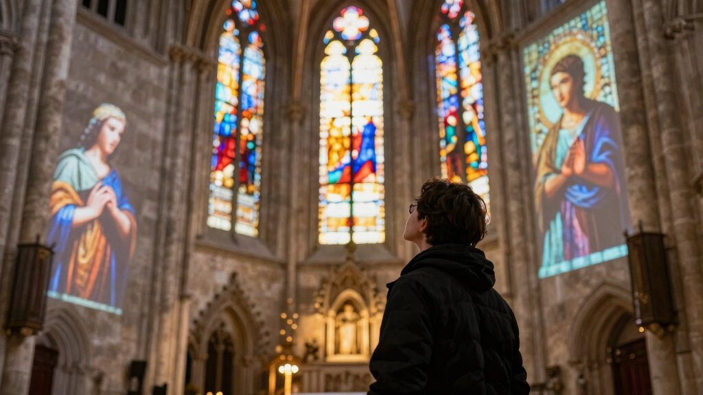 Colorado cathedral hosts immersive show depicting human experiences, spirituality